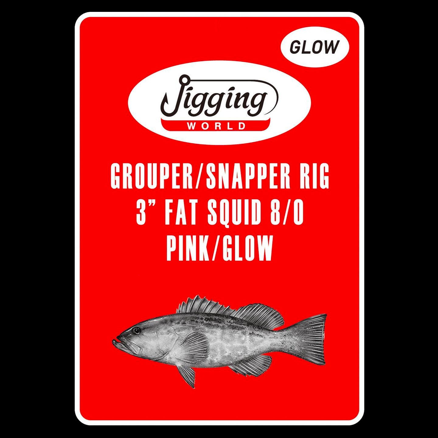 Jigging World Grouper/Snapper Hi-Lo 3" Fat Squid Teaser Rigs
