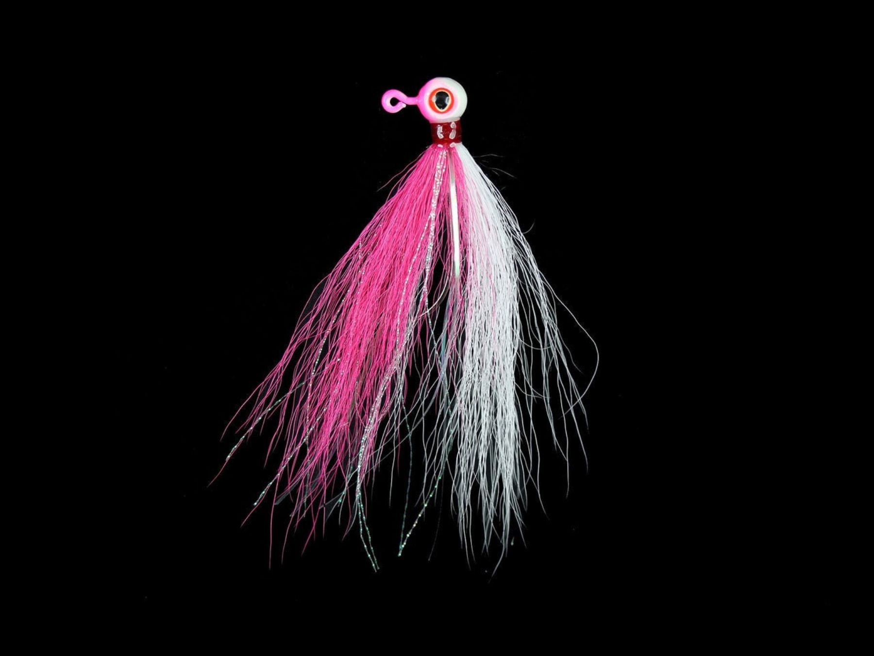 Jigging World Fluke Candy Teasers V2 with Bucktail Pink Shine