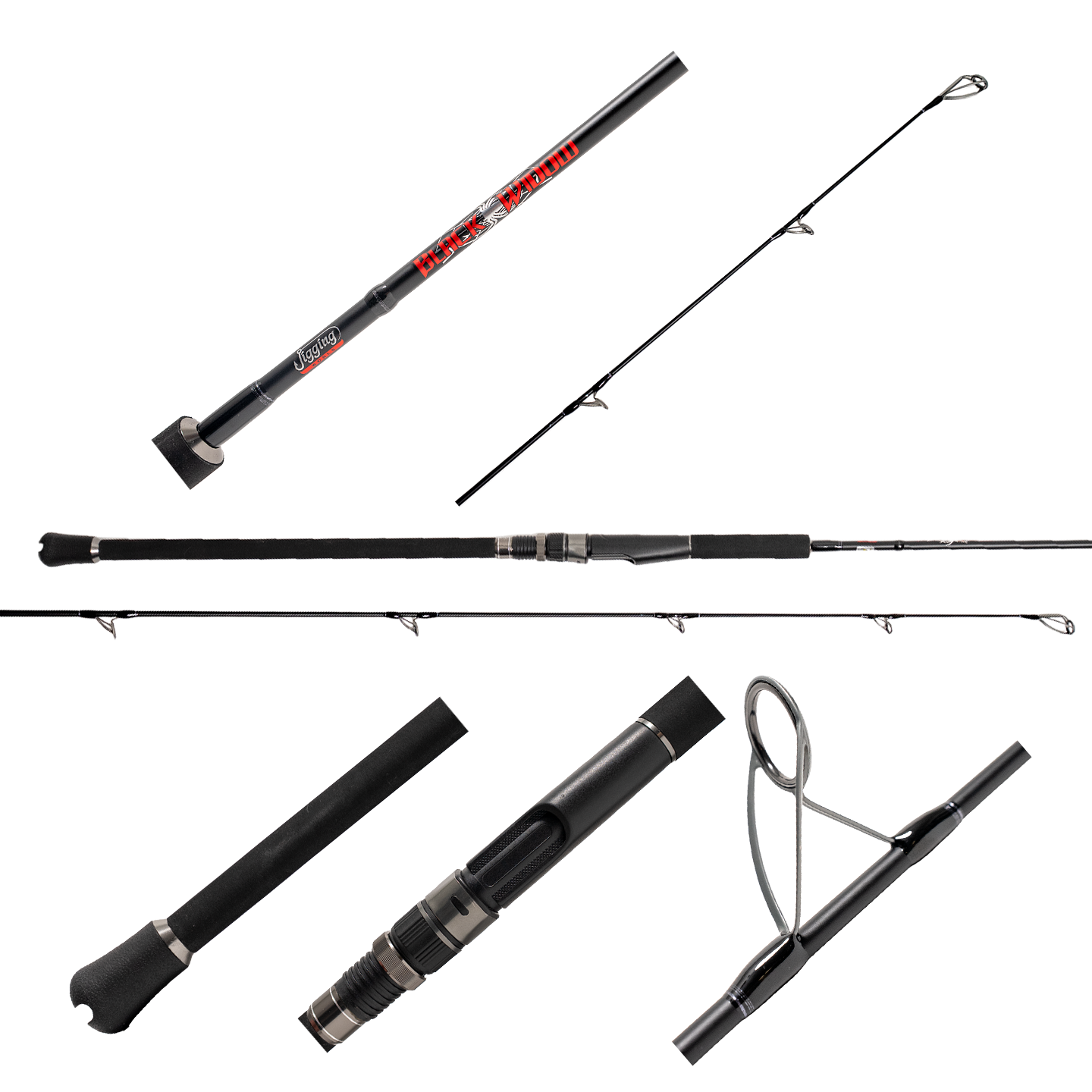 black widow ice fishing pole Jigging World Black Widow 2.0 Shore Rods JW-BLW902-350SFG
