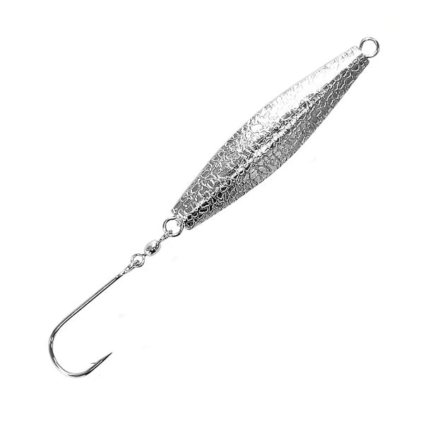 Jigging World Diamond Jigs Hammered Chrome Silver / 10 oz