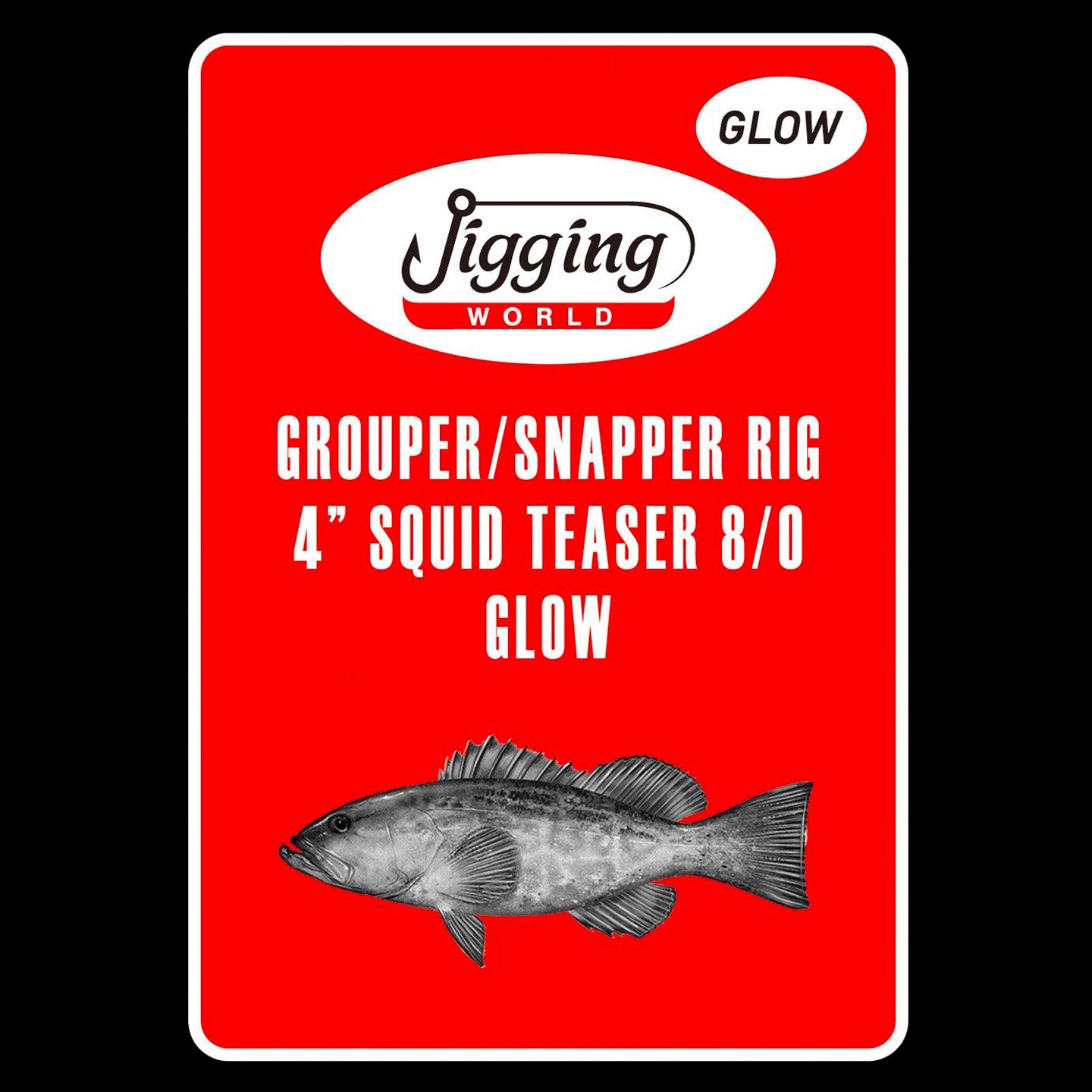 Jigging World Grouper/Snapper Hi-Lo 4" Squid Teaser Rigs